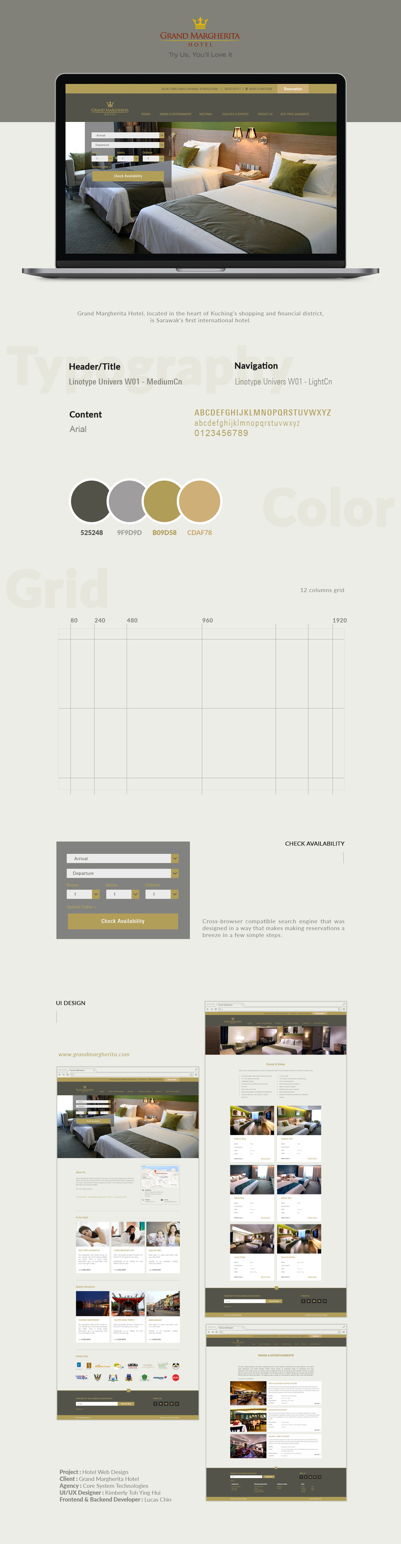 Grand Margherita Hotel branding and website redesign